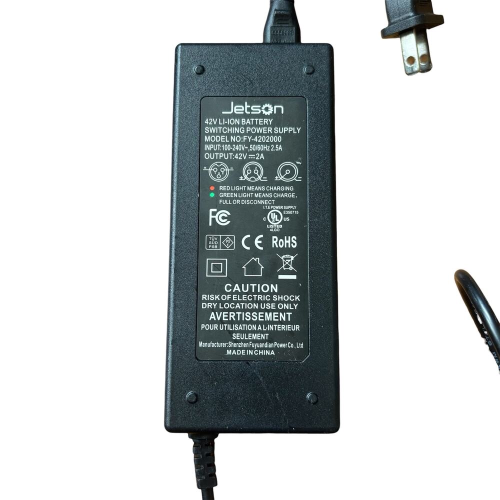 OEM Jetson 42V LI-ION Power Supply Charger - FY-4202000 - TESTED